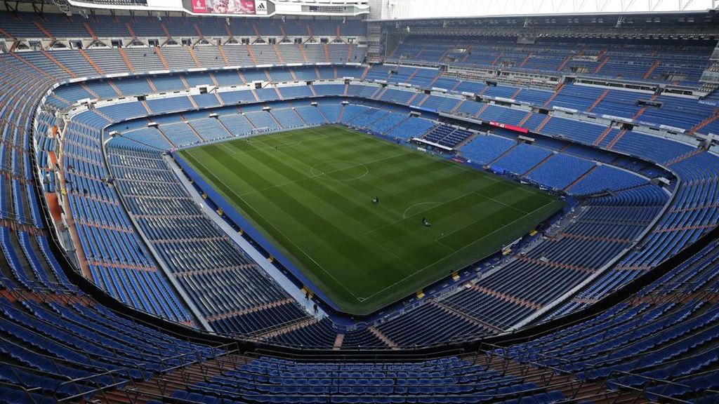 interior del estadio Santiago Bernabéu, estadio del Real Madrid