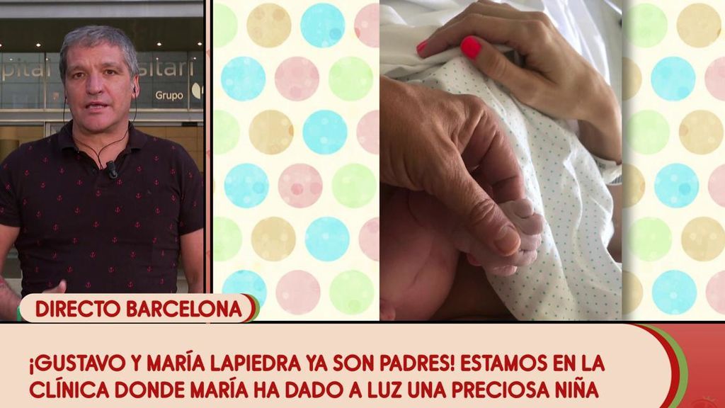 Gustavo González y María Lapiedra ya son papás