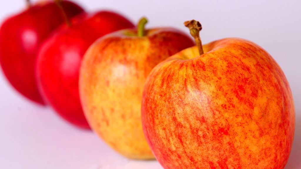 diferentes variedades de manzanas rojas