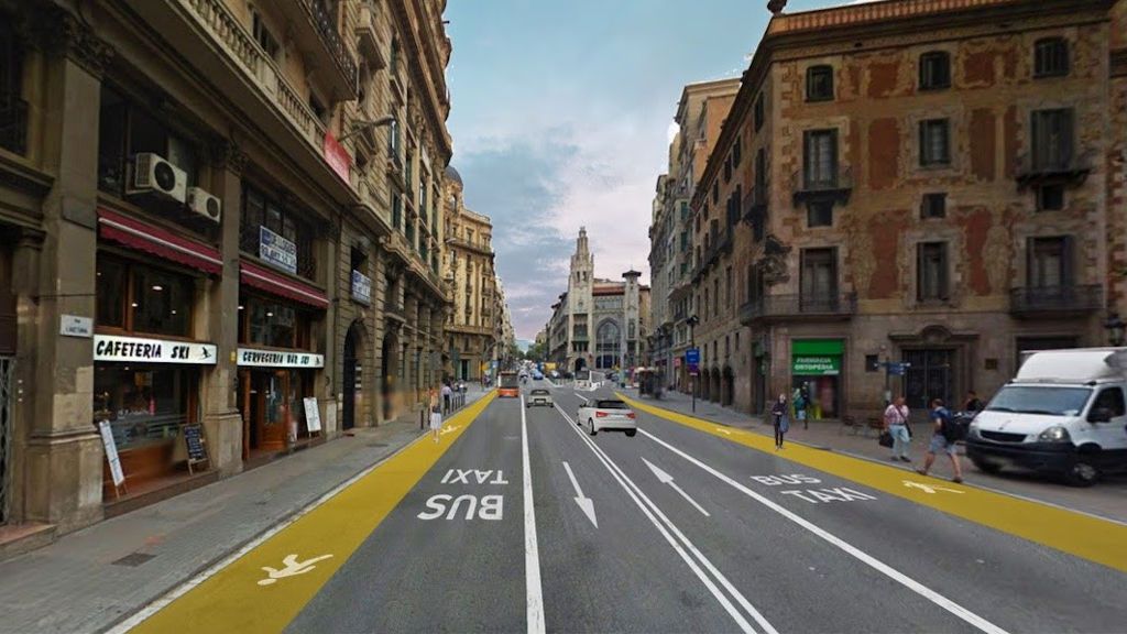Barcelona adaptará la Gran Vía y la Diagonal para que los peatones puedan mantener la distancia social Barcelona adaptará la Gran Vía y la Diagonal para que los peatones puedan mantener la distancia social