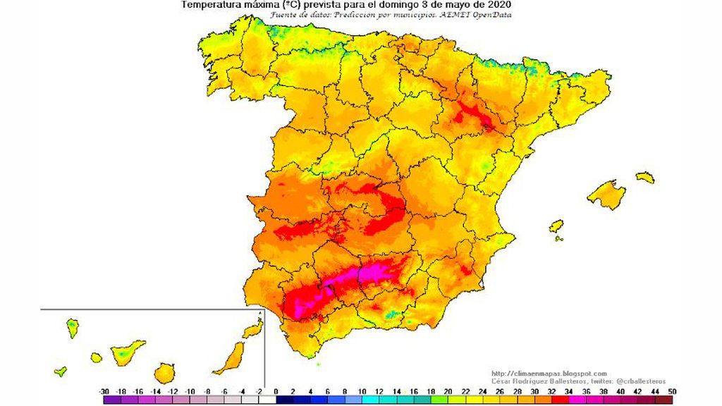 temp maxima domigno