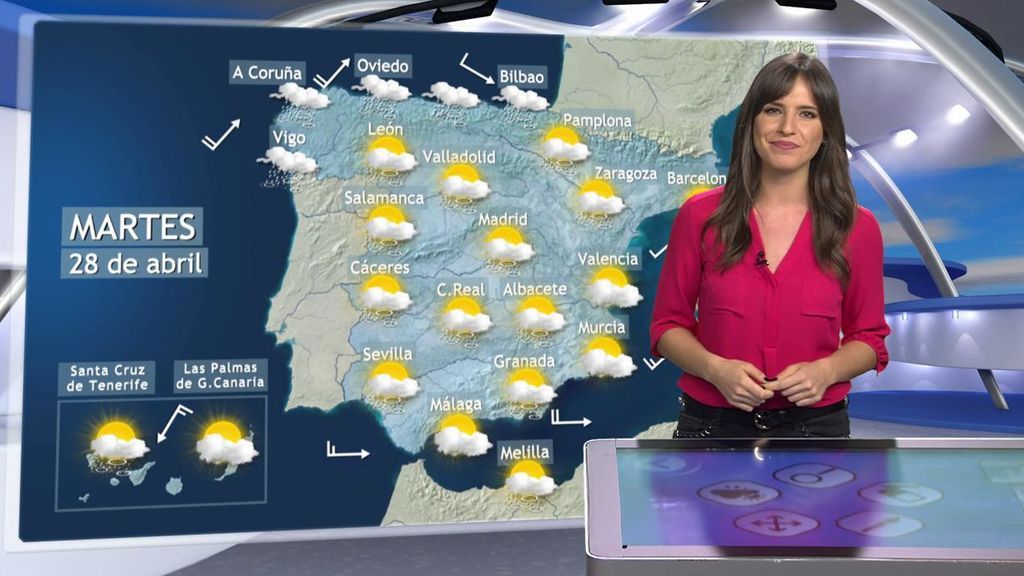 Predicción del tiempo del lunes y martes