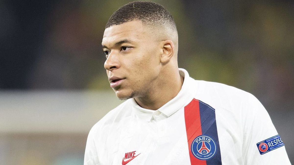 Mbappé, en un partido de Champions con el PSG.