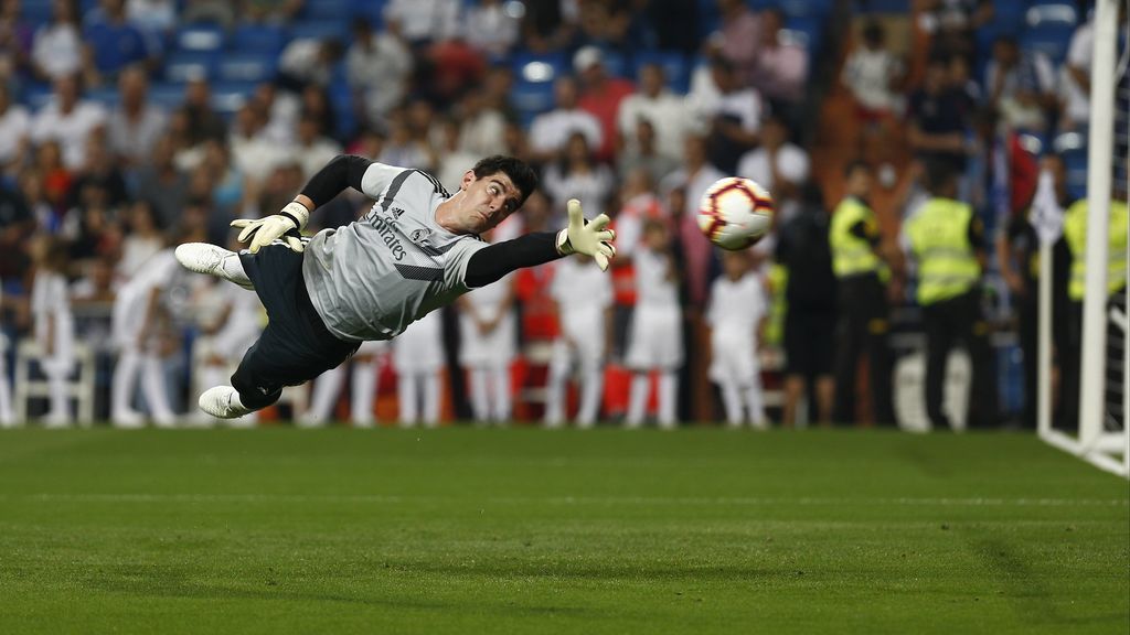 Courtois en un entrenamiento