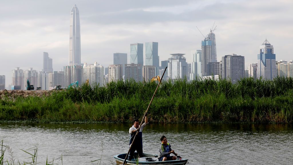 Vista de la megaciudad de Shenzhen