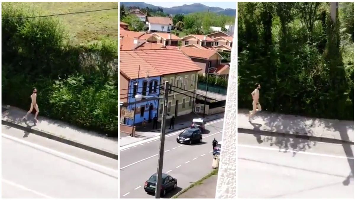 Detenido un hombre por salir a correr desnudo y drogado en Asturias: "Échate para atrás"