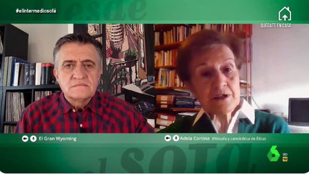 La filósofa Adela Cortina con Wyoming