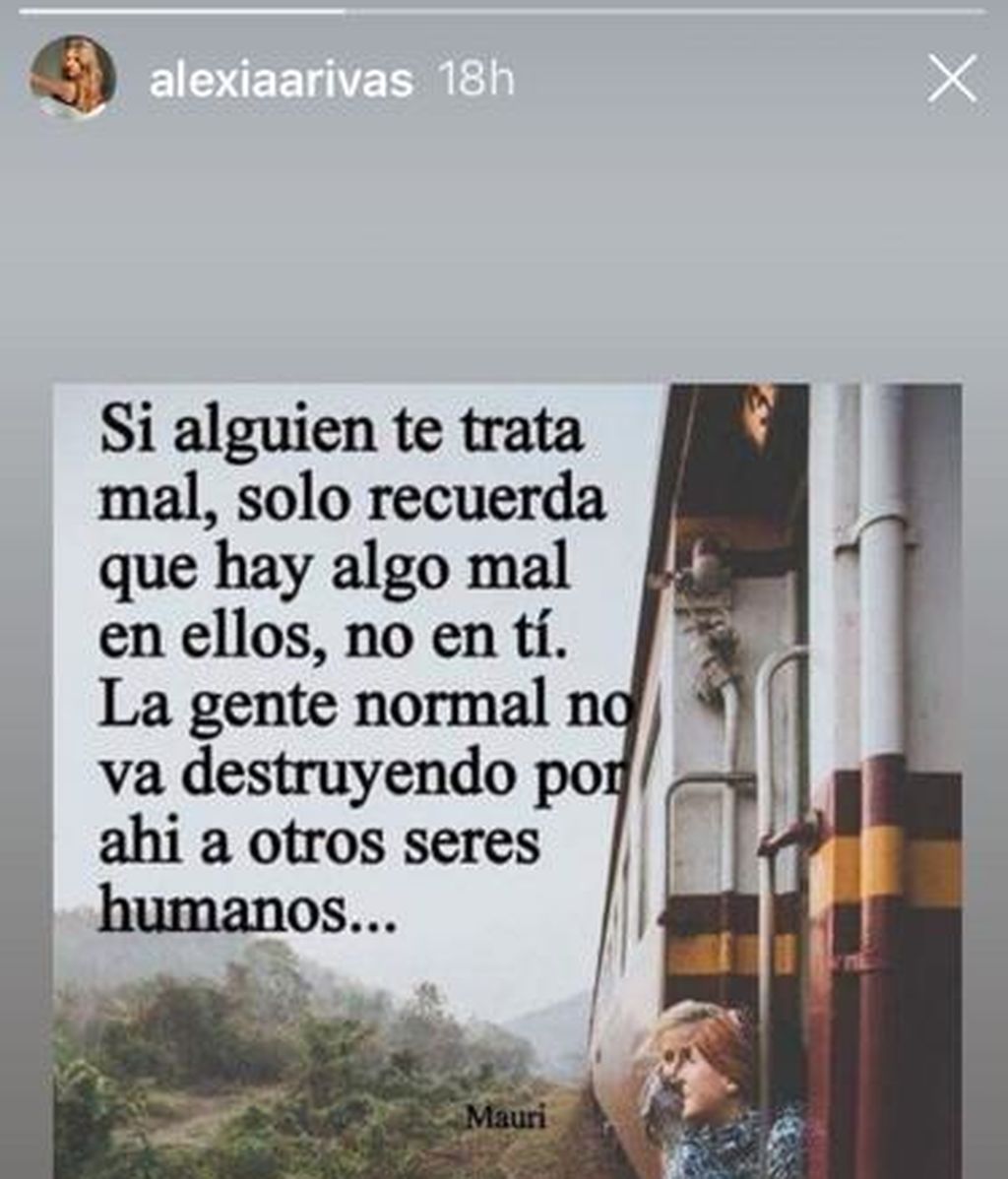 El story de Instagram de Alexia