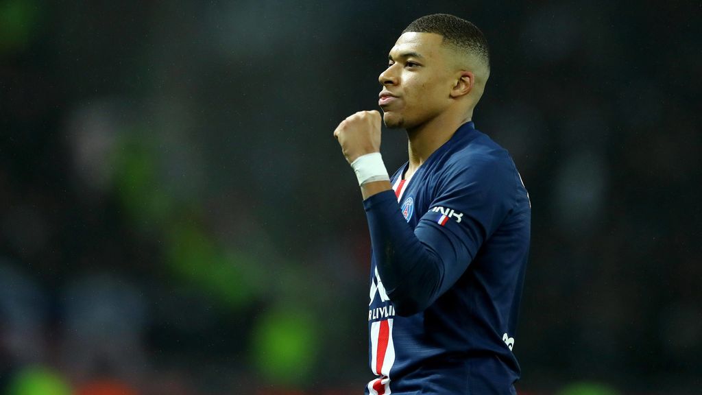 Kylian Mbappé celebra un gol con el PSG. Kylian Mbappé celebra un gol con el PSG.