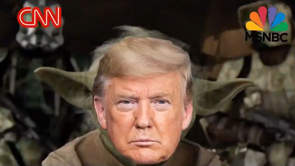 Trump en los paños de Yoda se presenta para la reelección como un justiciero que corta cabezas en plena crisis sanitaria