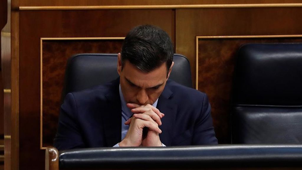 El presidente del Gobierno, Pedro Sánchez, en el banco azul El presidente del Gobierno, Pedro Sánchez, en el banco azul