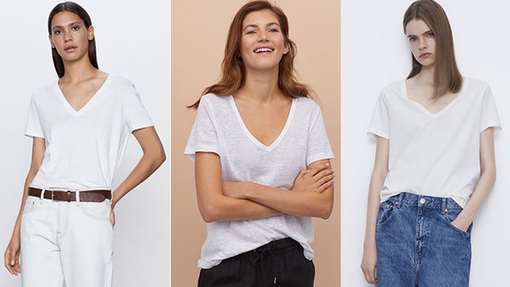 Camisetas de Zara y H & M