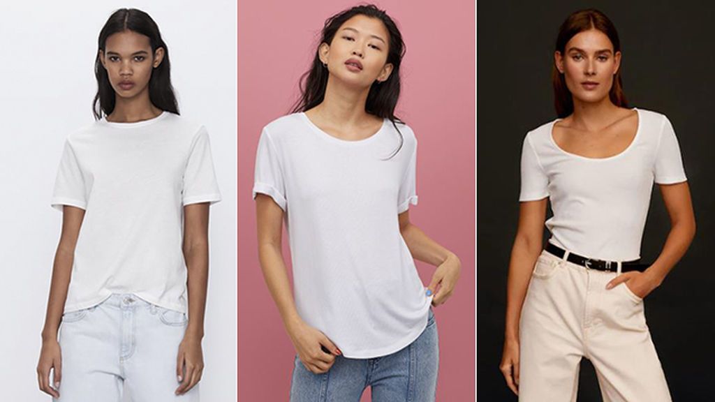 Camisetas de Zara, H & M y Mango