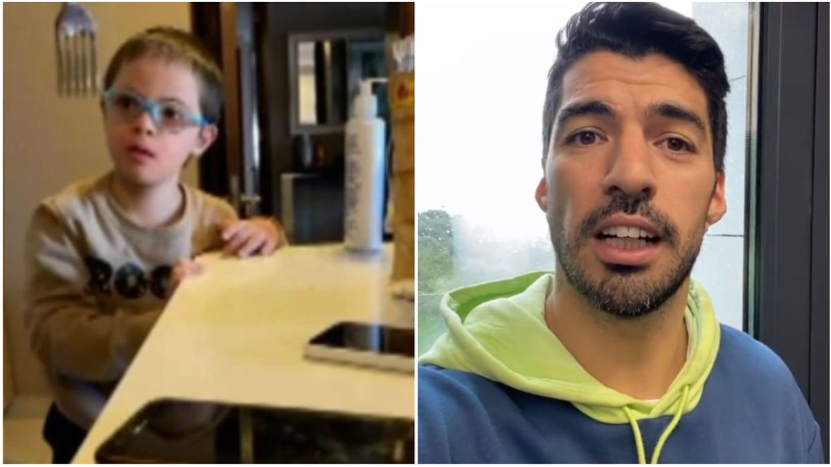 El hijo de Santino y Luis Suárez. El hijo de Santino y Luis Suárez.