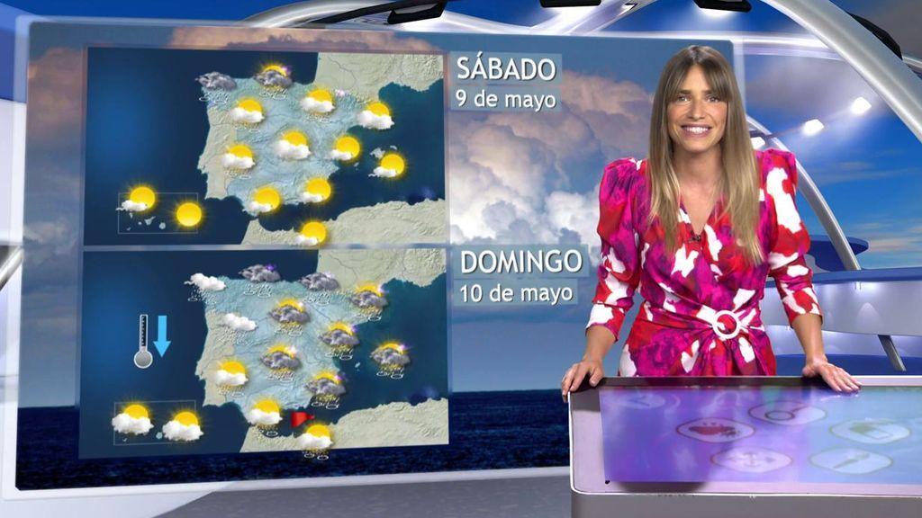 Tiempo previsto para el fin de semana del 8 al 10 de mayo