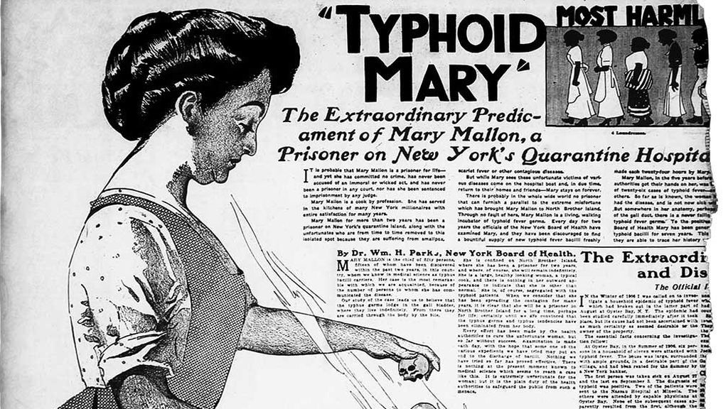 Mary Tifoidea: la cocinera que vivió un cuarto de siglo en cuarentena Mary Tifoidea: la cocinera que vivió un cuarto de siglo en cuarentena