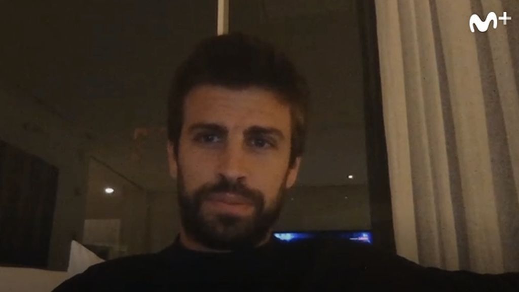 Gerard Piqué, durante la entrevista en El Partidazo de Vamos en Movistar.