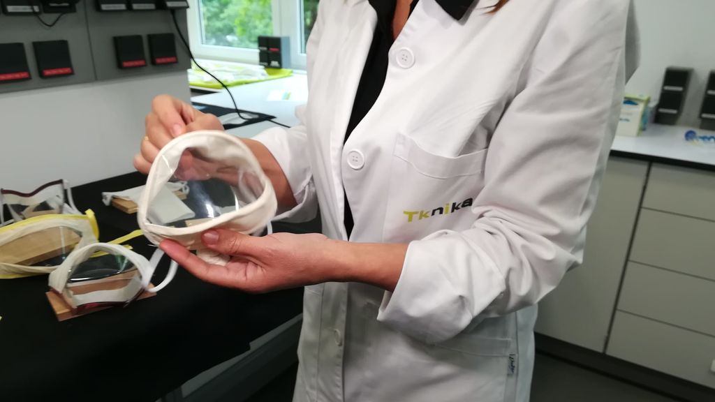 Una de las mascarillas diseñadas por el centro de investigación Tnika.