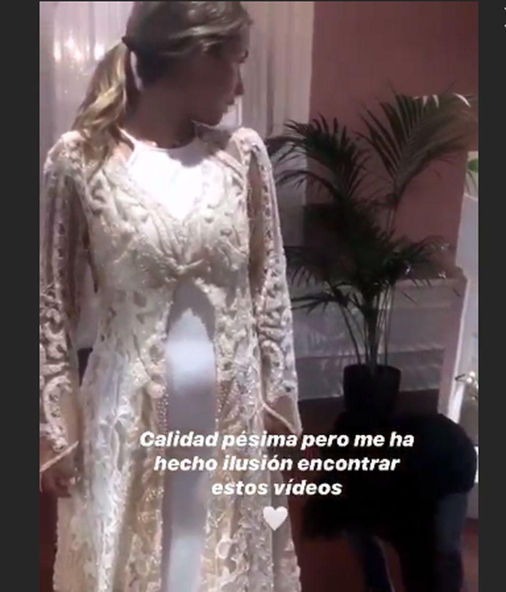 María Pombo en la prueba de su vestido de novia
