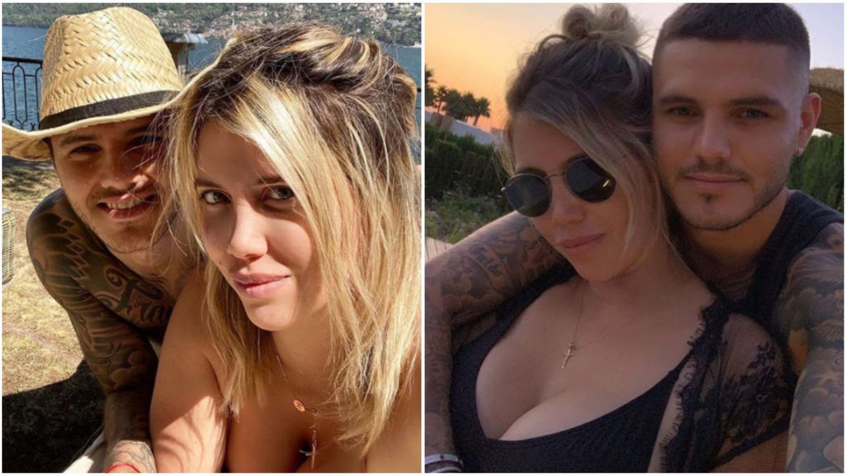 Wanda Nara y Mauro Icardi, en sus redes sociales.