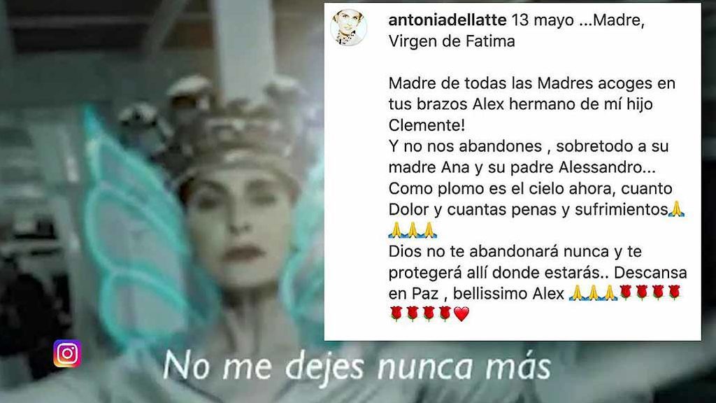 Antonia Dell’Atte, muy afectada por la muerte de Álex Lequio: “Cuánto dolor y cuántas penas”