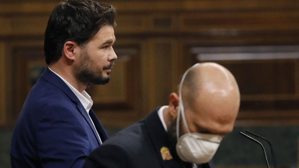 El portavoz de ERC, en la tribuna del Congreso El portavoz de ERC, en la tribuna del Congreso