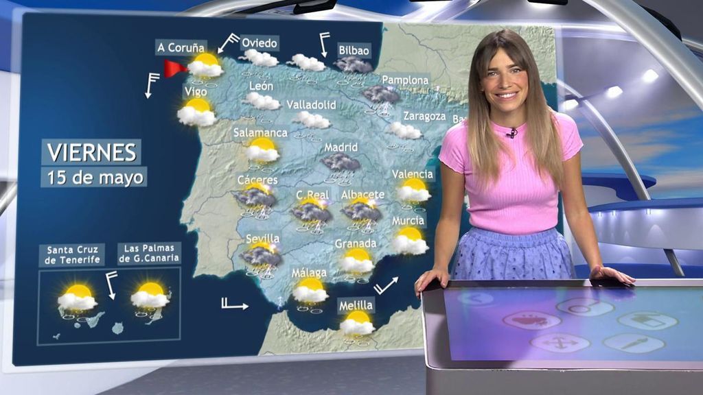 Entre borrascas: lluvias y viento en la mitad de España el viernes