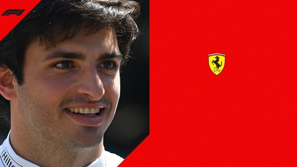 Carlos Sainz, en el anuncio oficial de su fichaje por Ferrari.