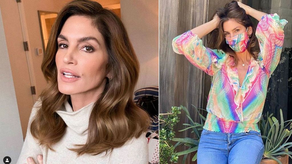 Cindy Crawford, antes y durante la cuarentena