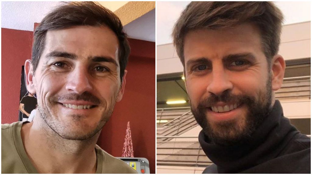 Casillas y Gerard Piqué, en sus redes sociales.