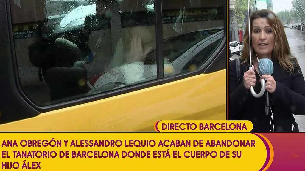 La salida del tanatorio de Ana Obregón y Alessandro Lequio