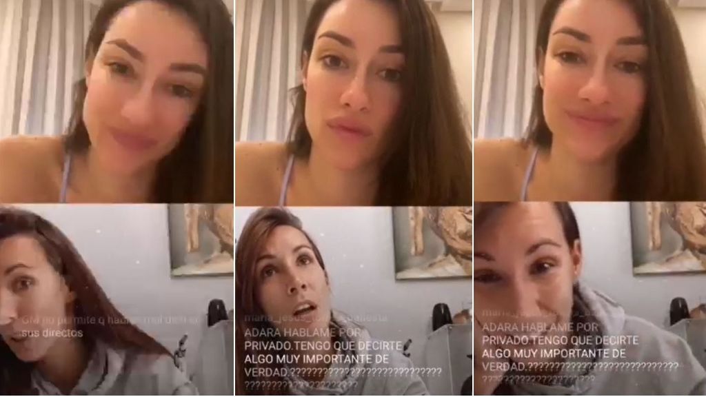 Fani y Adara en un directo de Instagram