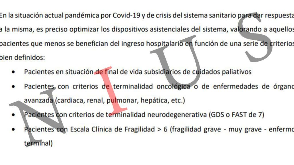 Protocolo de actuación en residencias de la CAM durante el Covid-10