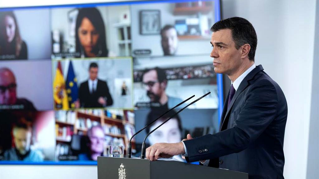 Pedro Sánchez, en una de sus comparecencias por el coronavirus