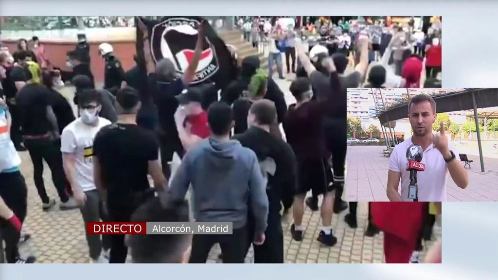 Antifascistas de Alcorcón no respetan las normas sanitarias