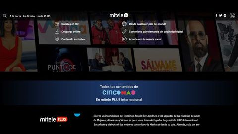 Mediaset España potencia su negocio digital a nivel mundial con la integración la oferta de CincoMAS en la nueva plataforma Mitele PLUS