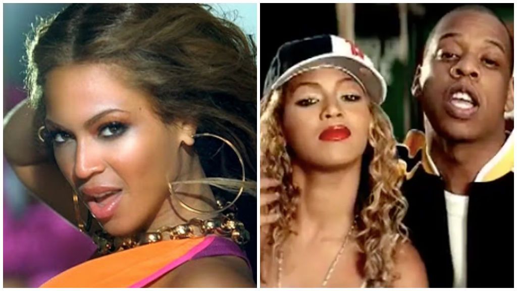 Beyoncé, en 'Crazy in love', a la izquierda, y en 'Bonnie and Clyde', a la derecha.