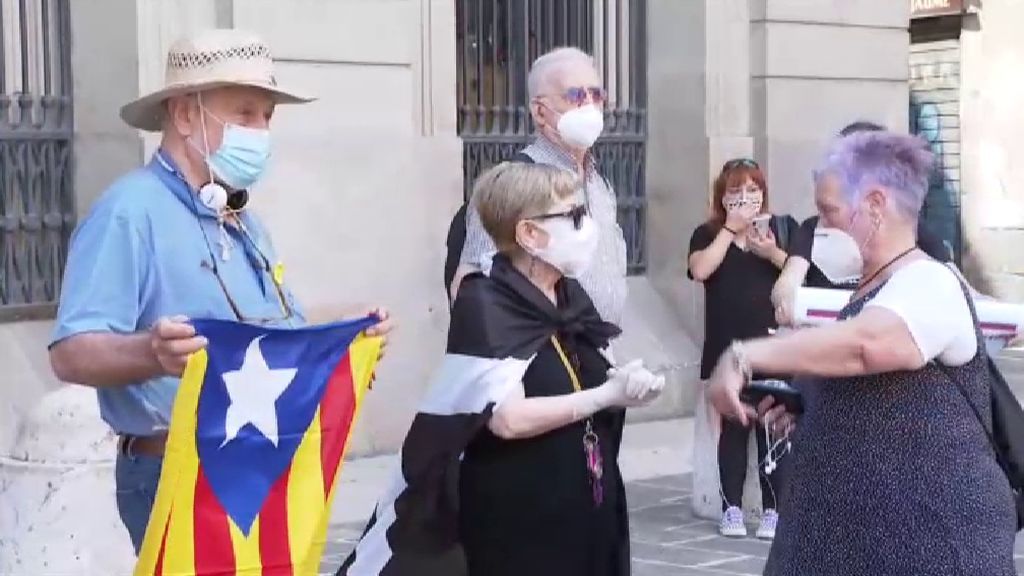 Manifestación en Barcelona en defensa de los derechos fundamentales durante la pandemia