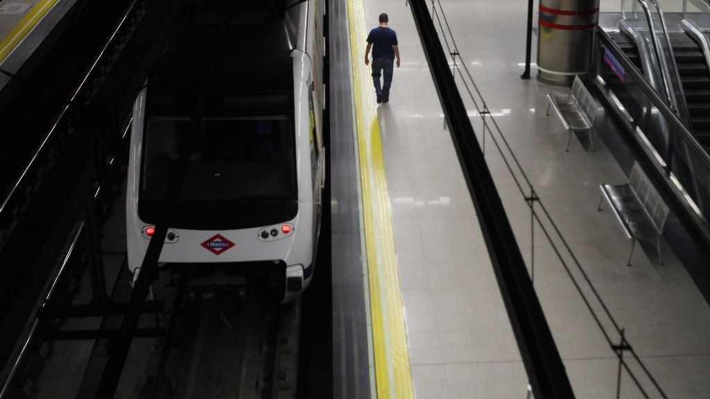 El metro de Madrid, casi vacío