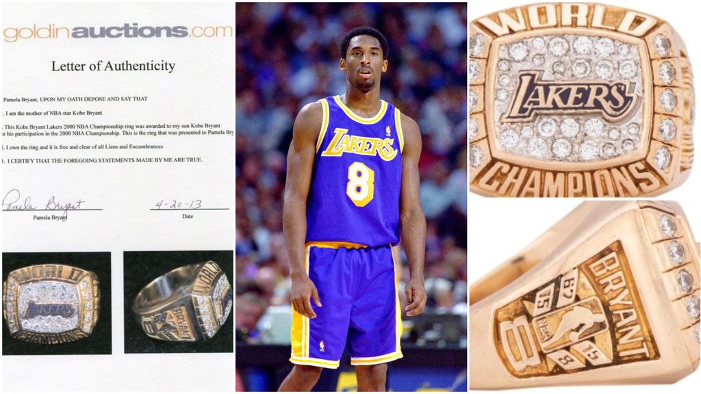 Venden en una subasta un anillo que Kobe Bryant le regaló a sus padres por 160.000 dólares Venden en una subasta un anillo que Kobe Bryant le regaló a sus padres por 160.000 dólares