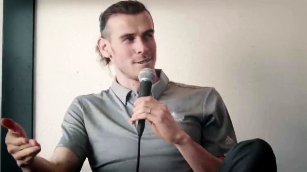 Bale, en un momento de la entrevista.