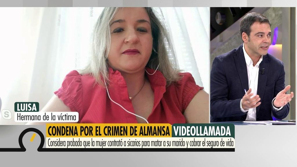 Luisa, hermana de Juan, víctima del crimen de ALmansa: "Ha sufrido un ictus"