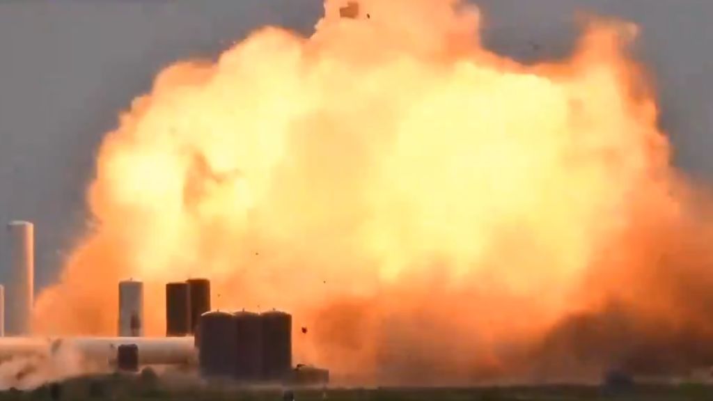 Explota un prototipo de la nave que irá a Marte de Space X Explota un prototipo de la nave que irá a Marte de Space X