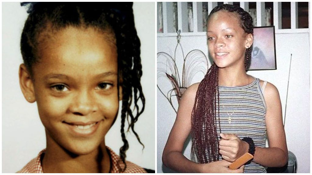 Rihanna, de joven.