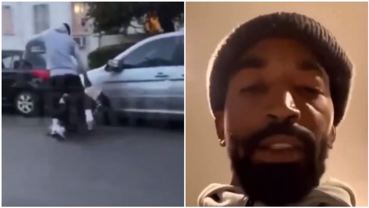 JR Smith agrediendo al joven y explicando por qué lo hizo. JR Smith agrediendo al joven y explicando por qué lo hizo.