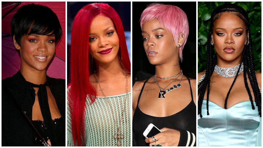 Estos han sido todos los cambios de look de la cantante Rihanna.