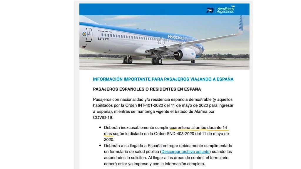 documento compañía aérea