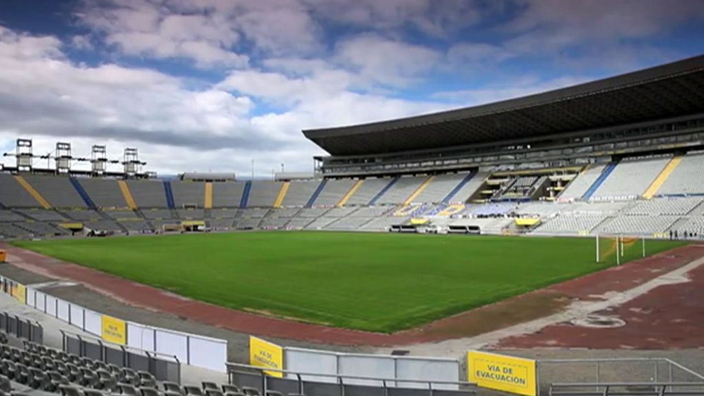 El estadio de Las Palmas, sin público.