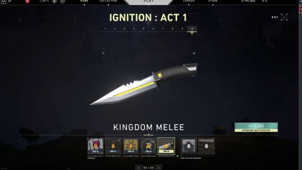 Cuchillo "Kingdom" de Valorant