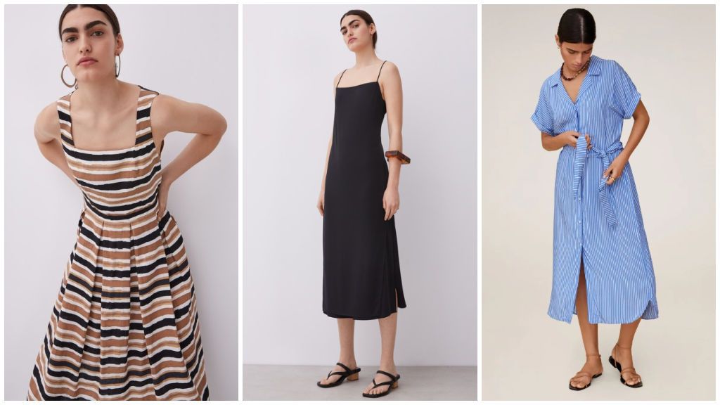 Los vestidos midi básicos.